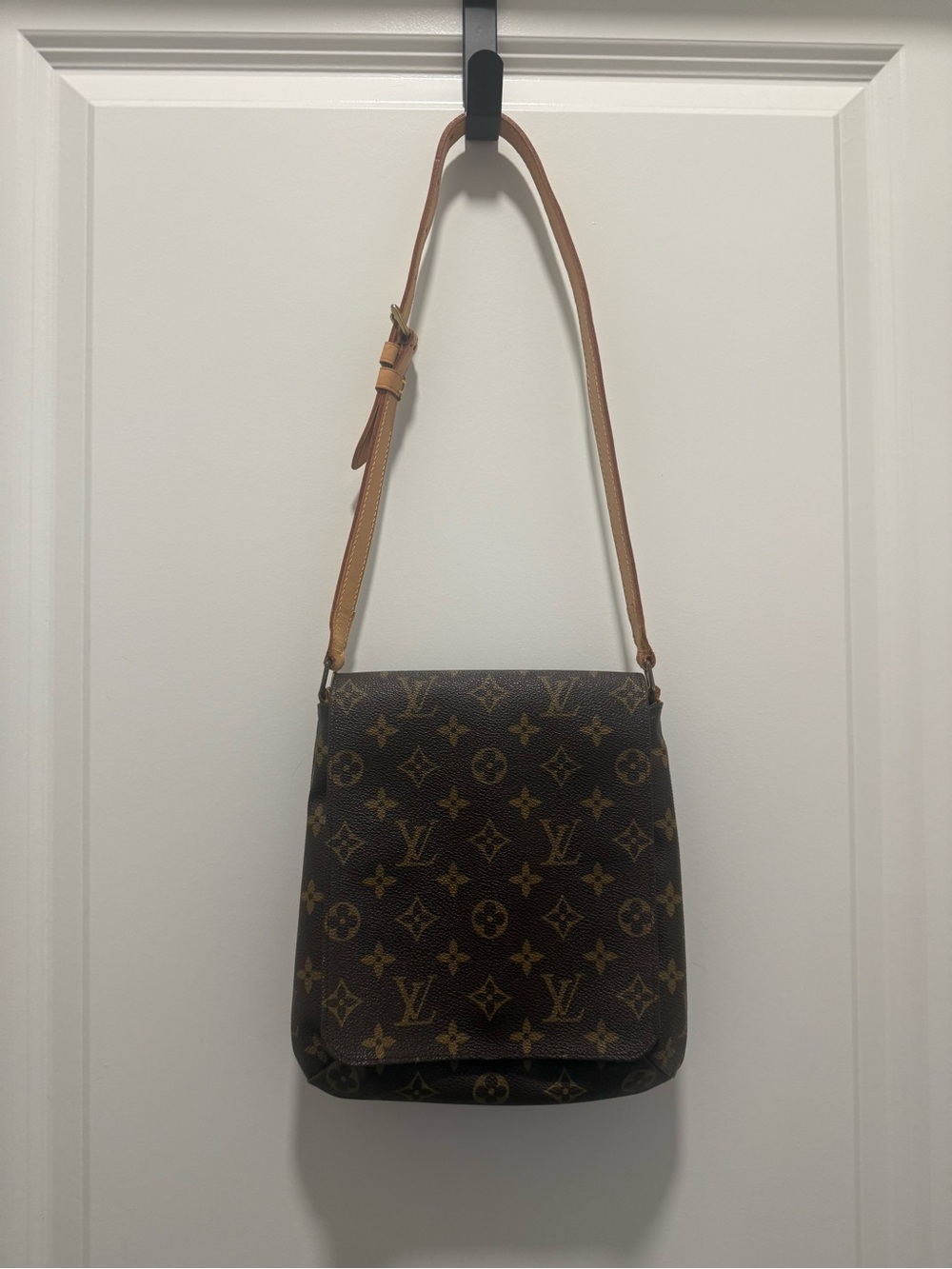Louis Vuitton Monogram Shoulder Bag in Brown and Tan